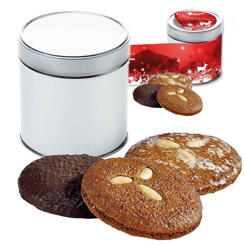 Weißblechdose mit 5 Elisen-Lebkuchen 400g