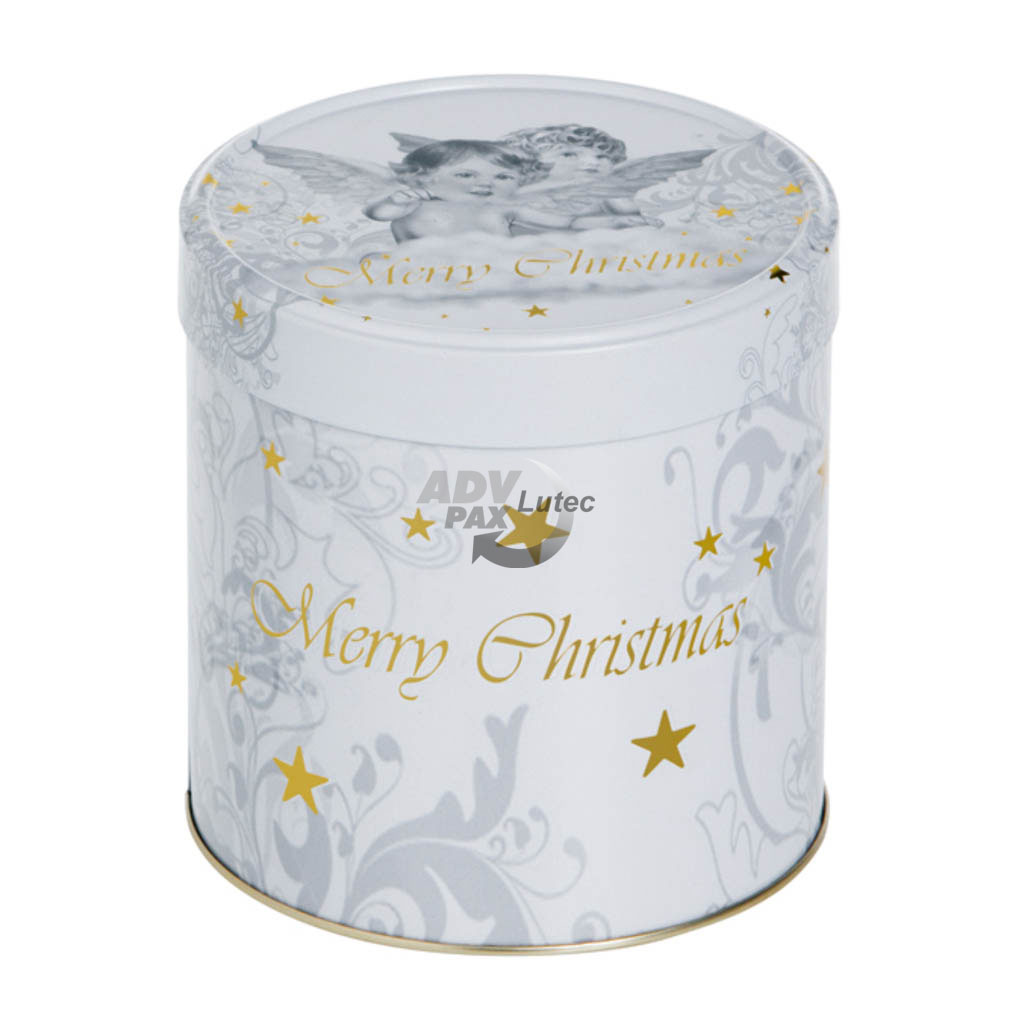 Weihnachtsengel-Dose weiß 3-fach sortiert 300 gr.