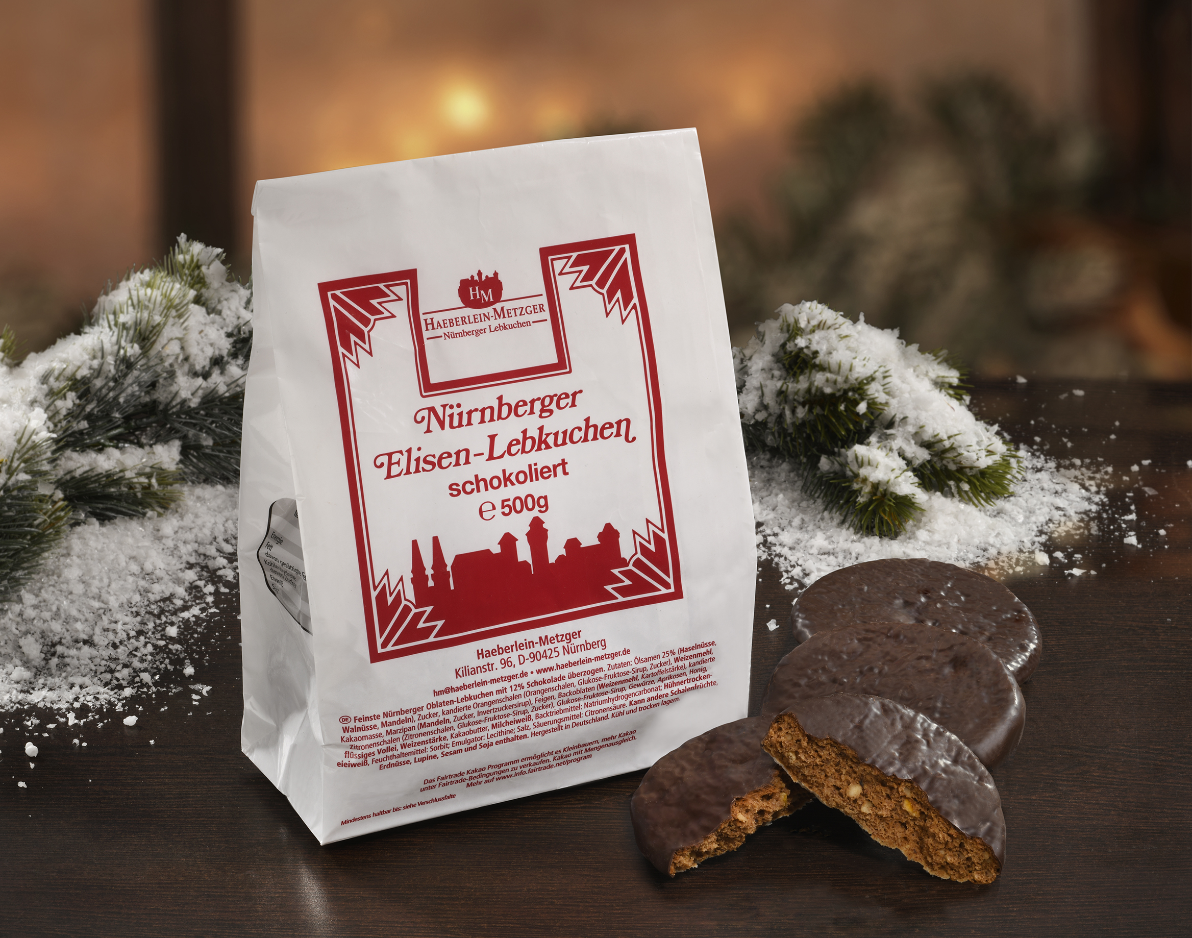 Elisen-Lebkuchen, schokoliert 500g