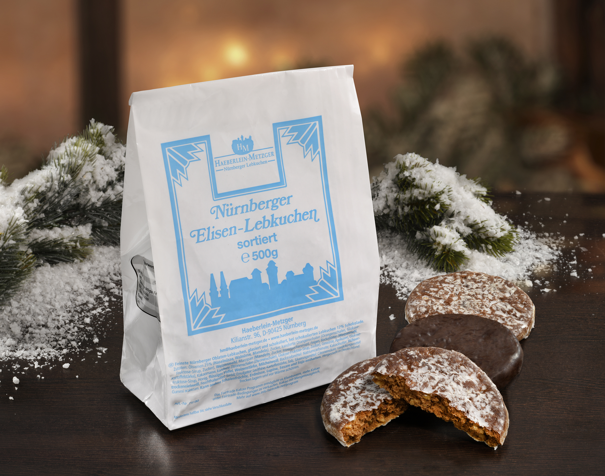 Elisen-Lebkuchen, 2-fach sortiert 500 g
